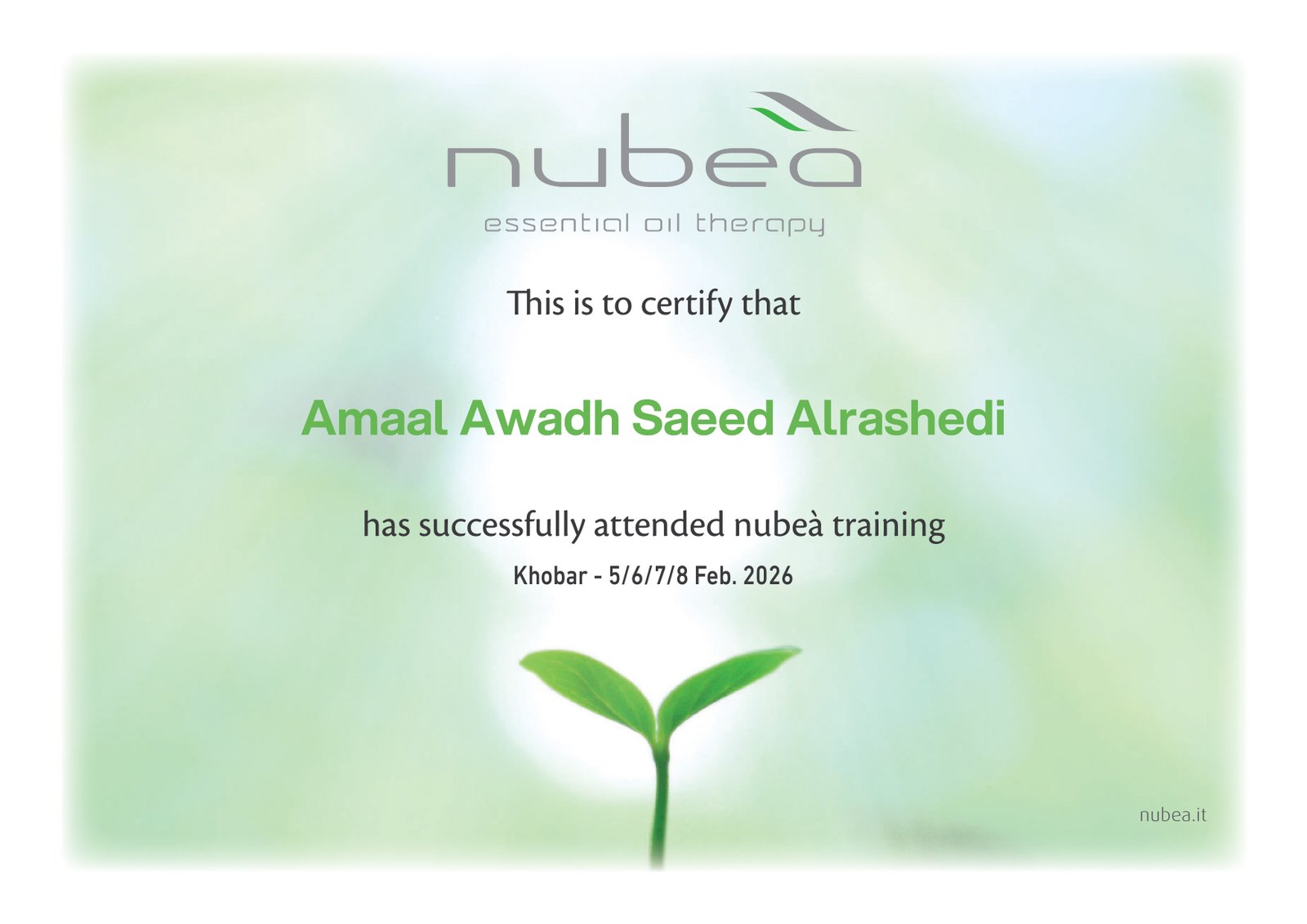 NUBEA Essential oil therapy